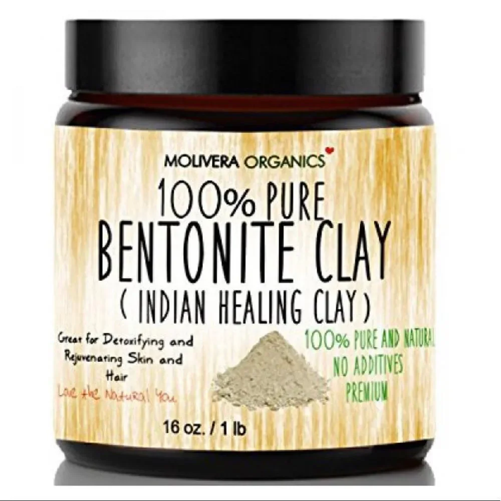 Molivera Organics 100% Pure Bentonite Clay (Indian Healing Clay) 16 oz.